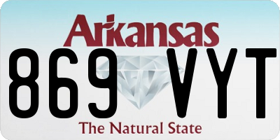 AR license plate 869VYT