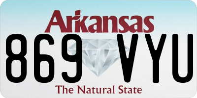 AR license plate 869VYU