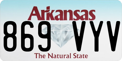AR license plate 869VYV
