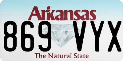 AR license plate 869VYX