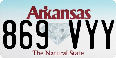 AR license plate 869VYY