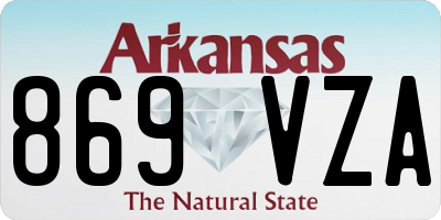 AR license plate 869VZA