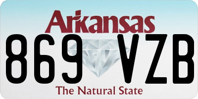 AR license plate 869VZB