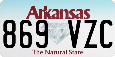 AR license plate 869VZC