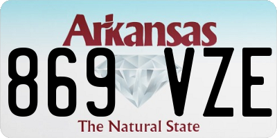 AR license plate 869VZE