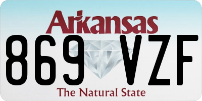 AR license plate 869VZF