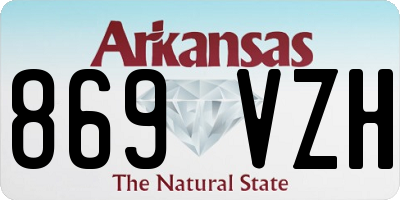 AR license plate 869VZH