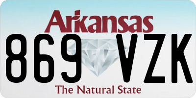 AR license plate 869VZK