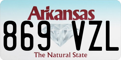 AR license plate 869VZL
