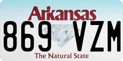 AR license plate 869VZM