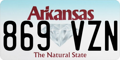 AR license plate 869VZN