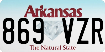 AR license plate 869VZR
