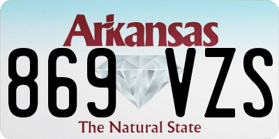 AR license plate 869VZS