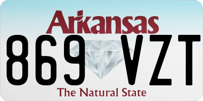 AR license plate 869VZT