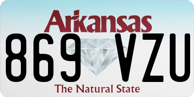 AR license plate 869VZU