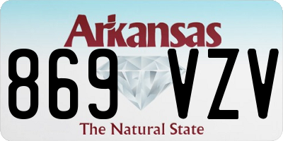 AR license plate 869VZV