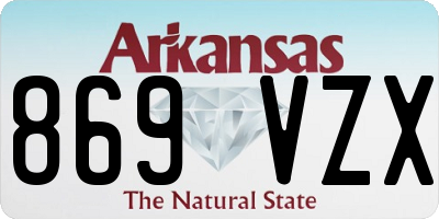 AR license plate 869VZX