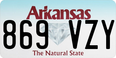 AR license plate 869VZY