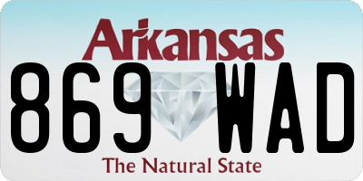 AR license plate 869WAD