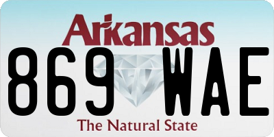 AR license plate 869WAE