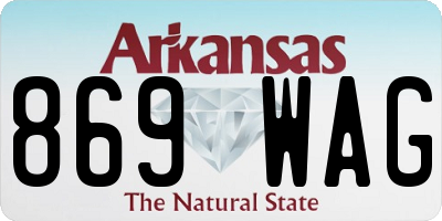 AR license plate 869WAG