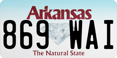AR license plate 869WAI