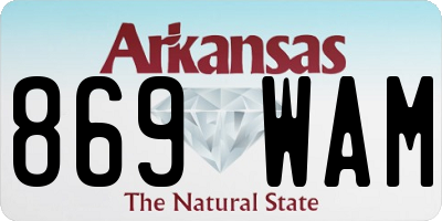 AR license plate 869WAM
