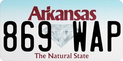 AR license plate 869WAP
