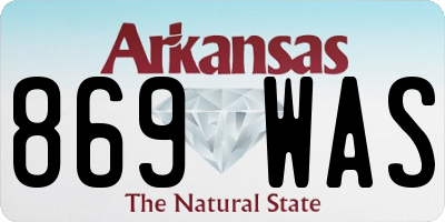 AR license plate 869WAS