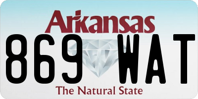 AR license plate 869WAT