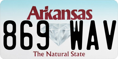 AR license plate 869WAV