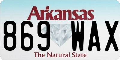 AR license plate 869WAX