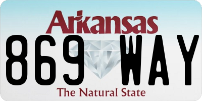 AR license plate 869WAY