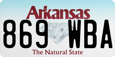 AR license plate 869WBA