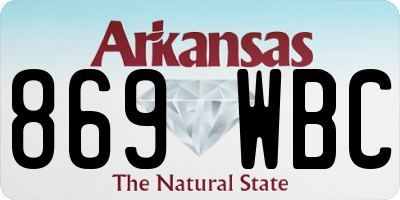 AR license plate 869WBC