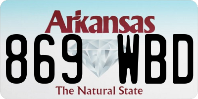 AR license plate 869WBD