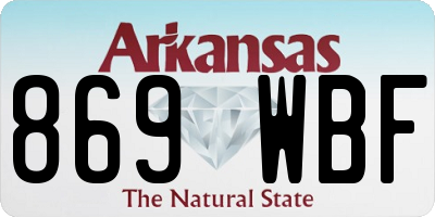 AR license plate 869WBF