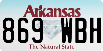 AR license plate 869WBH