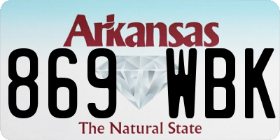 AR license plate 869WBK