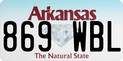 AR license plate 869WBL