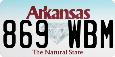 AR license plate 869WBM
