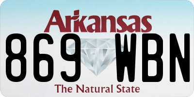 AR license plate 869WBN
