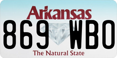 AR license plate 869WBO