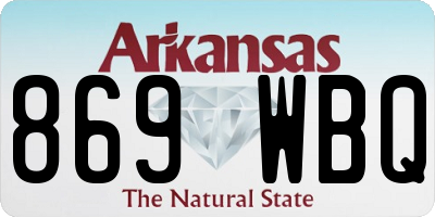 AR license plate 869WBQ