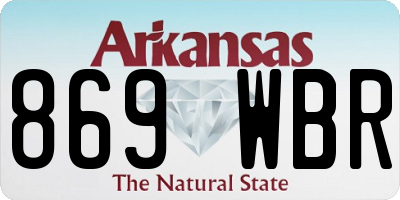 AR license plate 869WBR