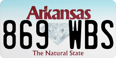 AR license plate 869WBS