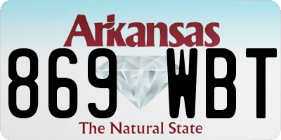 AR license plate 869WBT