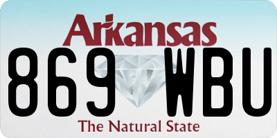 AR license plate 869WBU