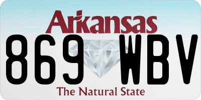 AR license plate 869WBV