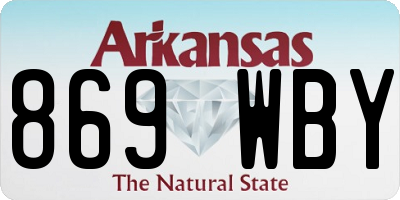 AR license plate 869WBY